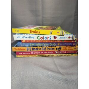 Lot of 7 Usborne Lift-the-Flap Questions and Answers Picture Books Hardcover